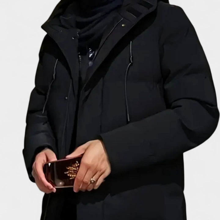 Men's Hooded Insulated Puffer Winter Coat Regular Fit - Black