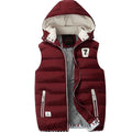 James | Men's Hooded Sleeveless Quilted Puffer Vest Zip Pockets