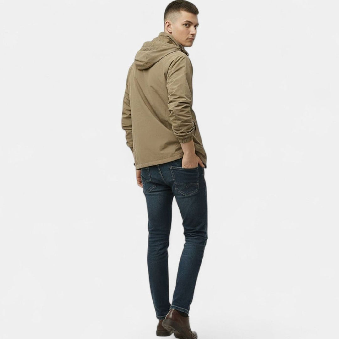Men's Hooded Zip-Up Insulated Outdoor Winter Jacket