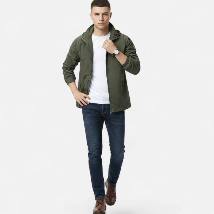 Men's Hooded Zip-Up Insulated Outdoor Winter Jacket