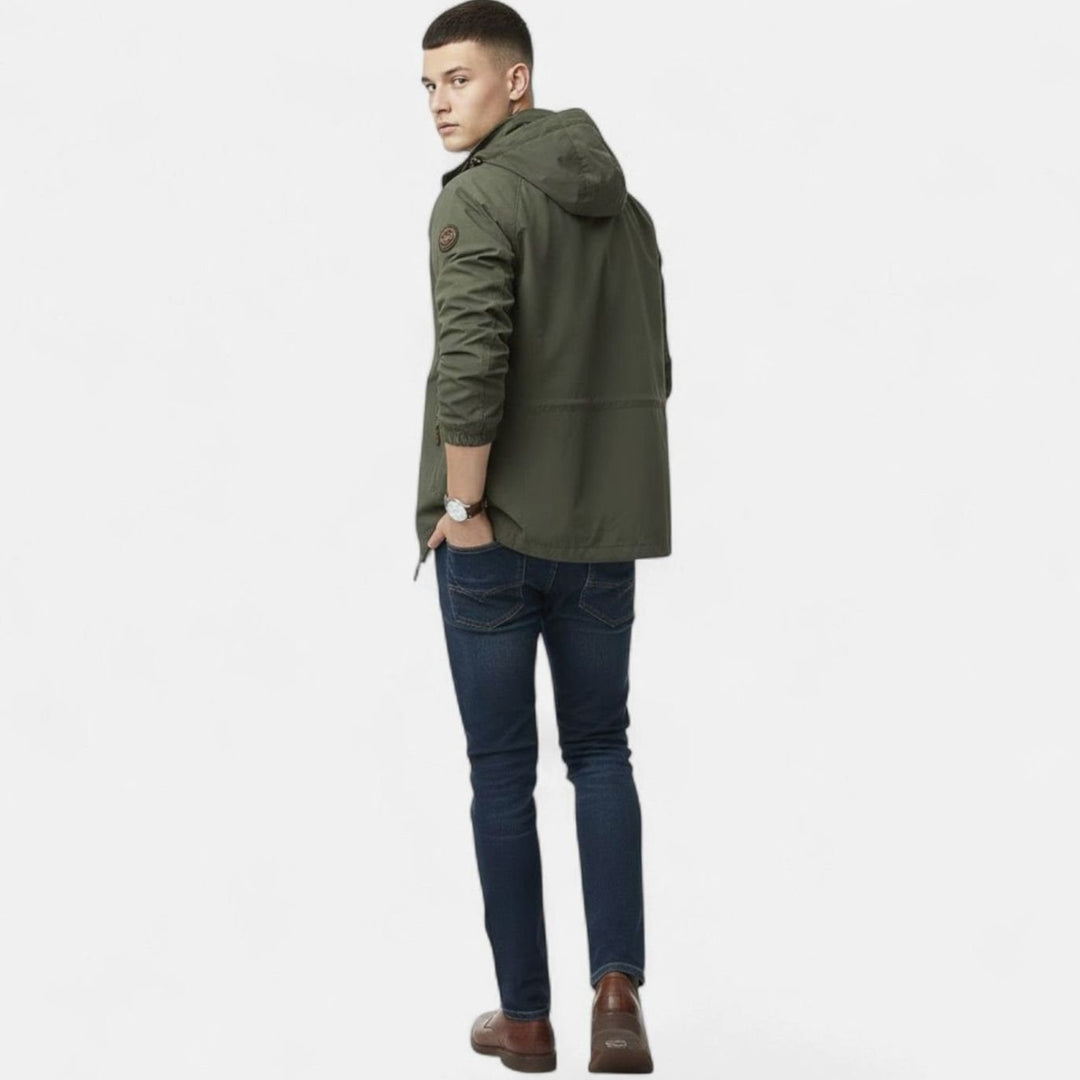 Men's Hooded Zip-Up Insulated Outdoor Winter Jacket