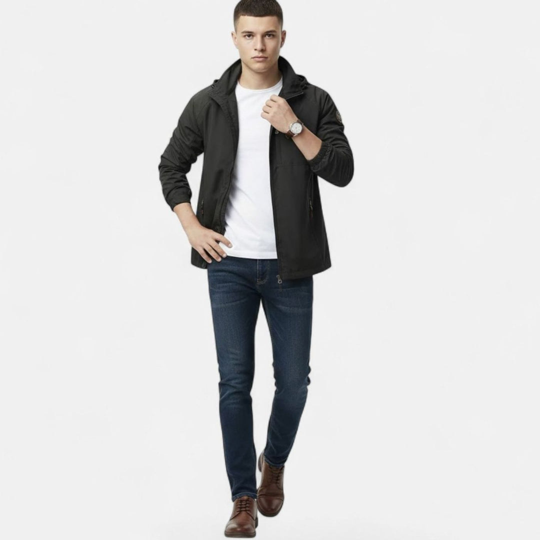 Men's Hooded Zip-Up Insulated Outdoor Winter Jacket