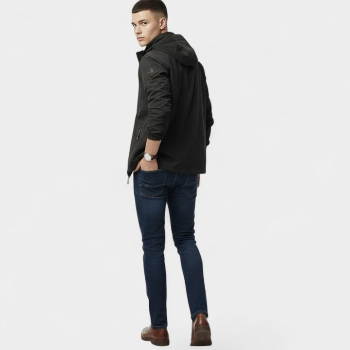 Men's Hooded Zip-Up Insulated Outdoor Winter Jacket