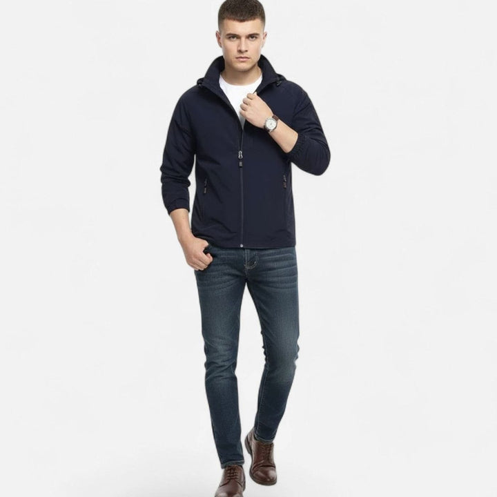 Men's Hooded Zip-Up Insulated Outdoor Winter Jacket