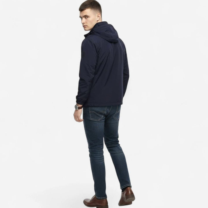Men's Hooded Zip-Up Insulated Outdoor Winter Jacket