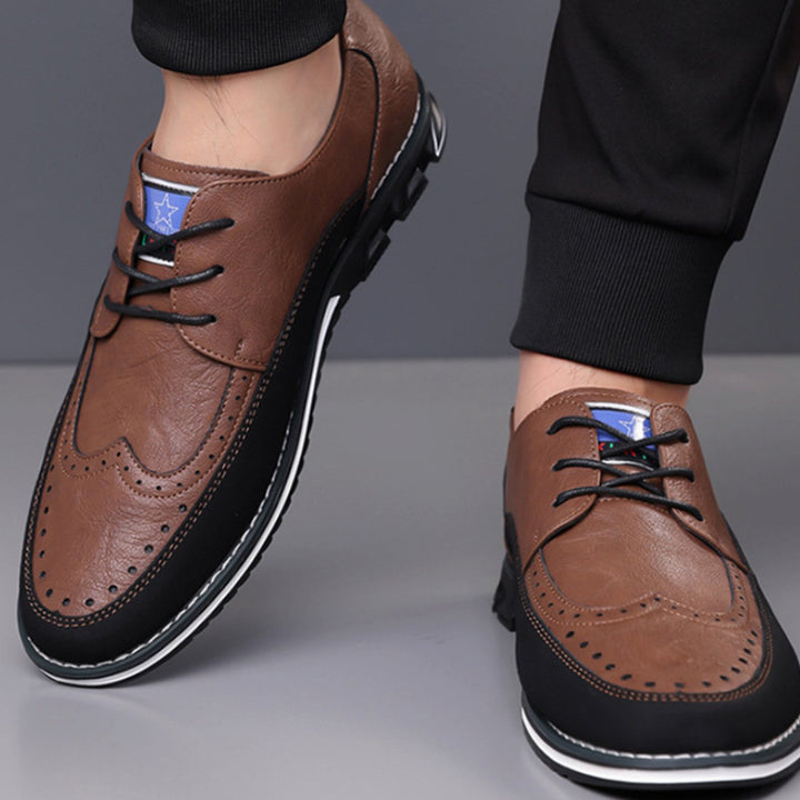 Men's Hybrid Dress Shoes Brogue Lace-Up Sneaker Sole Oxfords