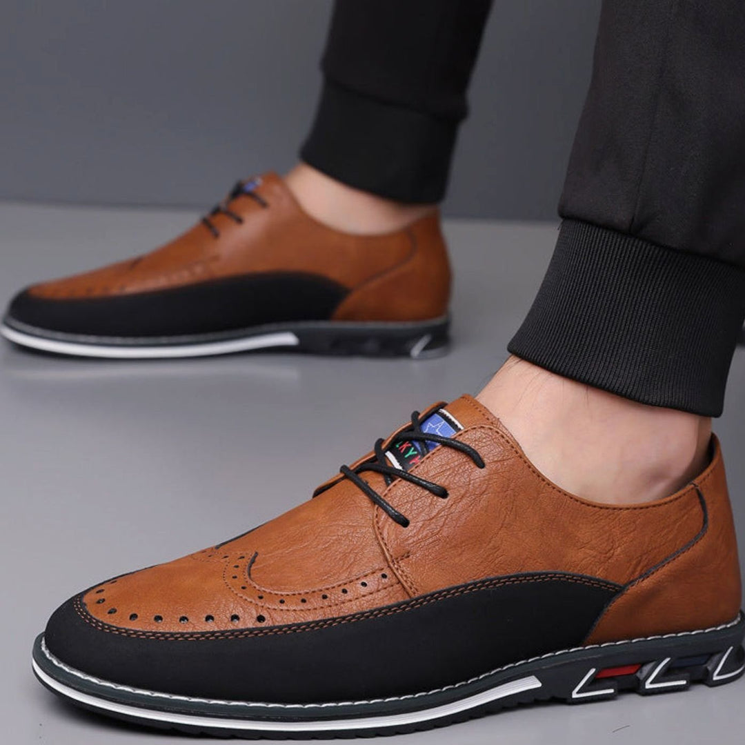 Men's Hybrid Dress Shoes Brogue Lace-Up Sneaker Sole Oxfords