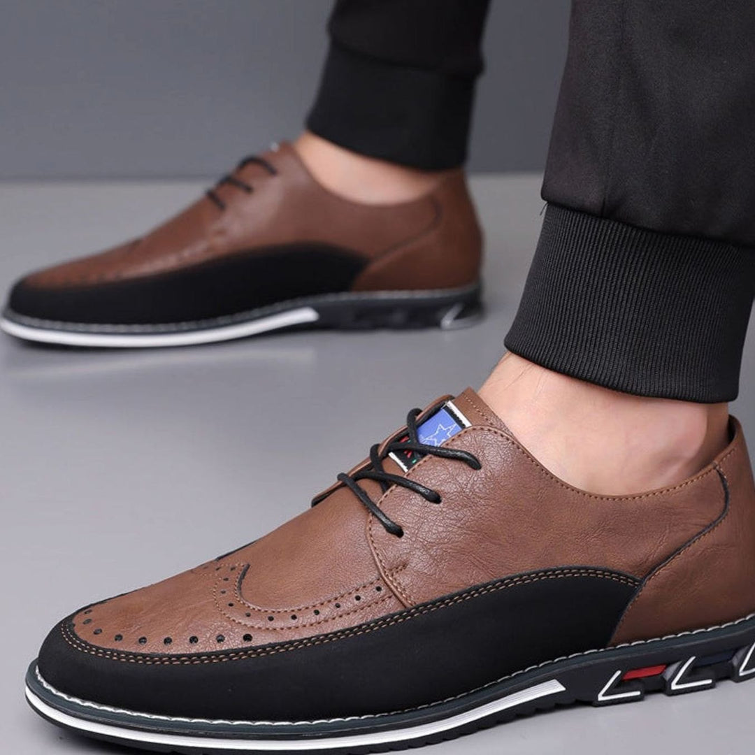 Men's Hybrid Dress Shoes Brogue Lace-Up Sneaker Sole Oxfords