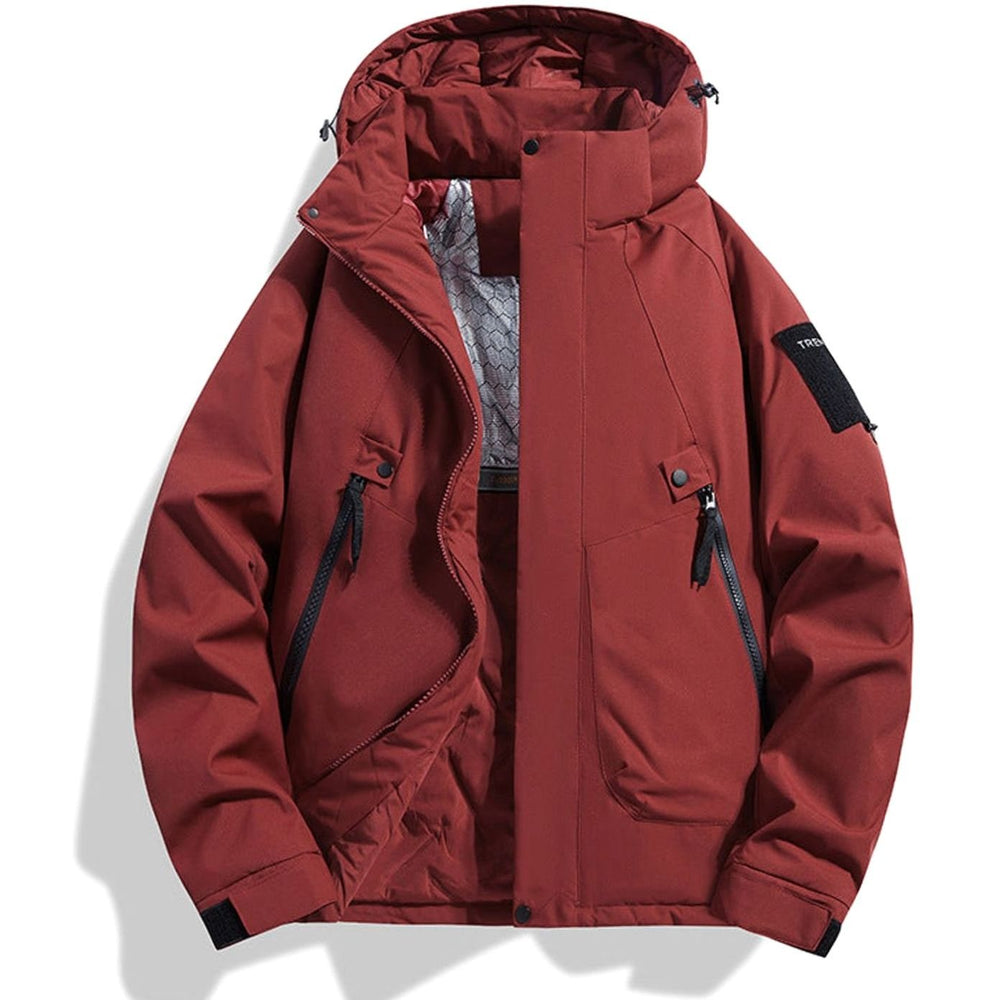 Men's Insulated Hooded Field Jacket Windproof Quilted Utility