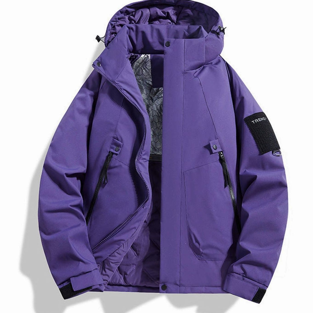 Men's Insulated Hooded Field Jacket Windproof Quilted Utility