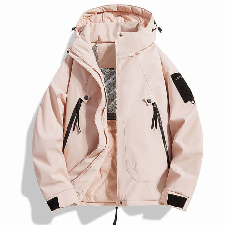 Men's Insulated Hooded Field Jacket Windproof Quilted Utility - Lotus Pink