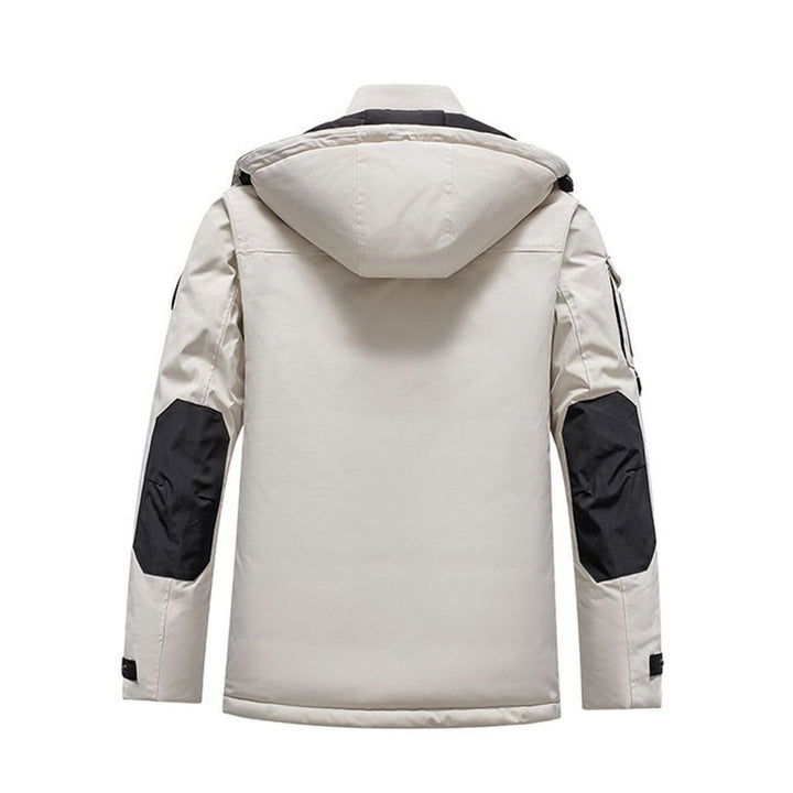 Men's Insulated Hooded Field Parka Multi-Pocket Windproof Winter Jacket