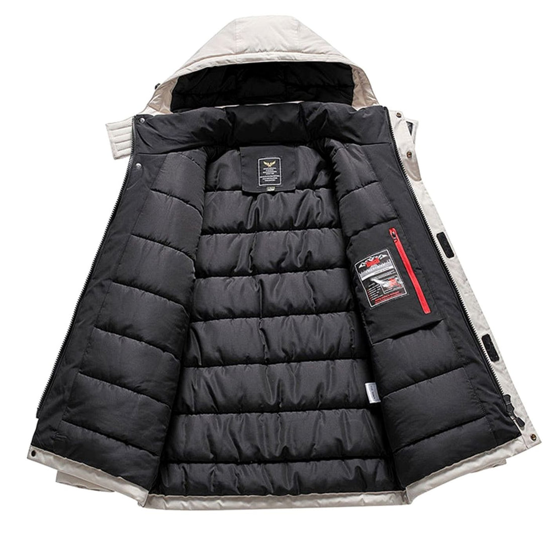 Men's Insulated Hooded Field Parka Multi-Pocket Windproof Winter Jacket