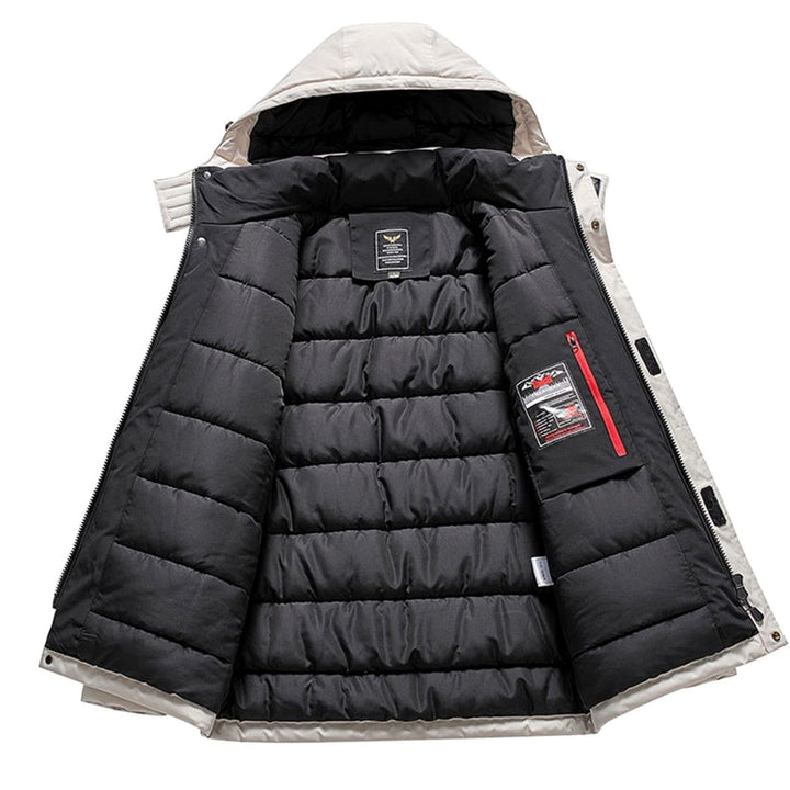Men's Insulated Hooded Field Parka Multi-Pocket Windproof Winter Jacket
