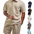 Sebastian | Men's Jacquard Quilted Polo Shirt Bermuda Shorts Set