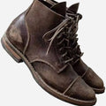 Mason | Men's Lace-Up Ankle Boots Cap-Toe Suede Leather