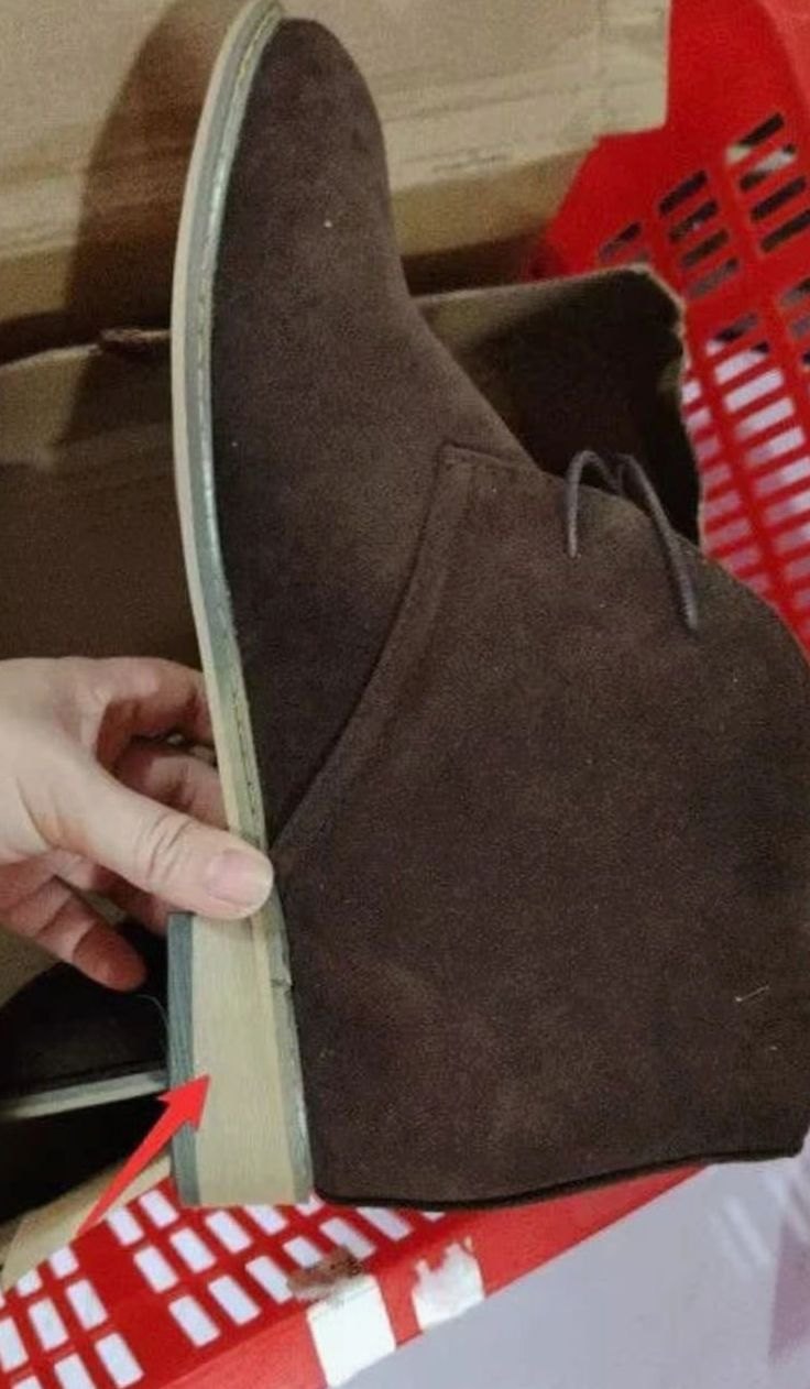 Men's Lace-Up Ankle Desert Boots Rounded Toe - Brown Brushed