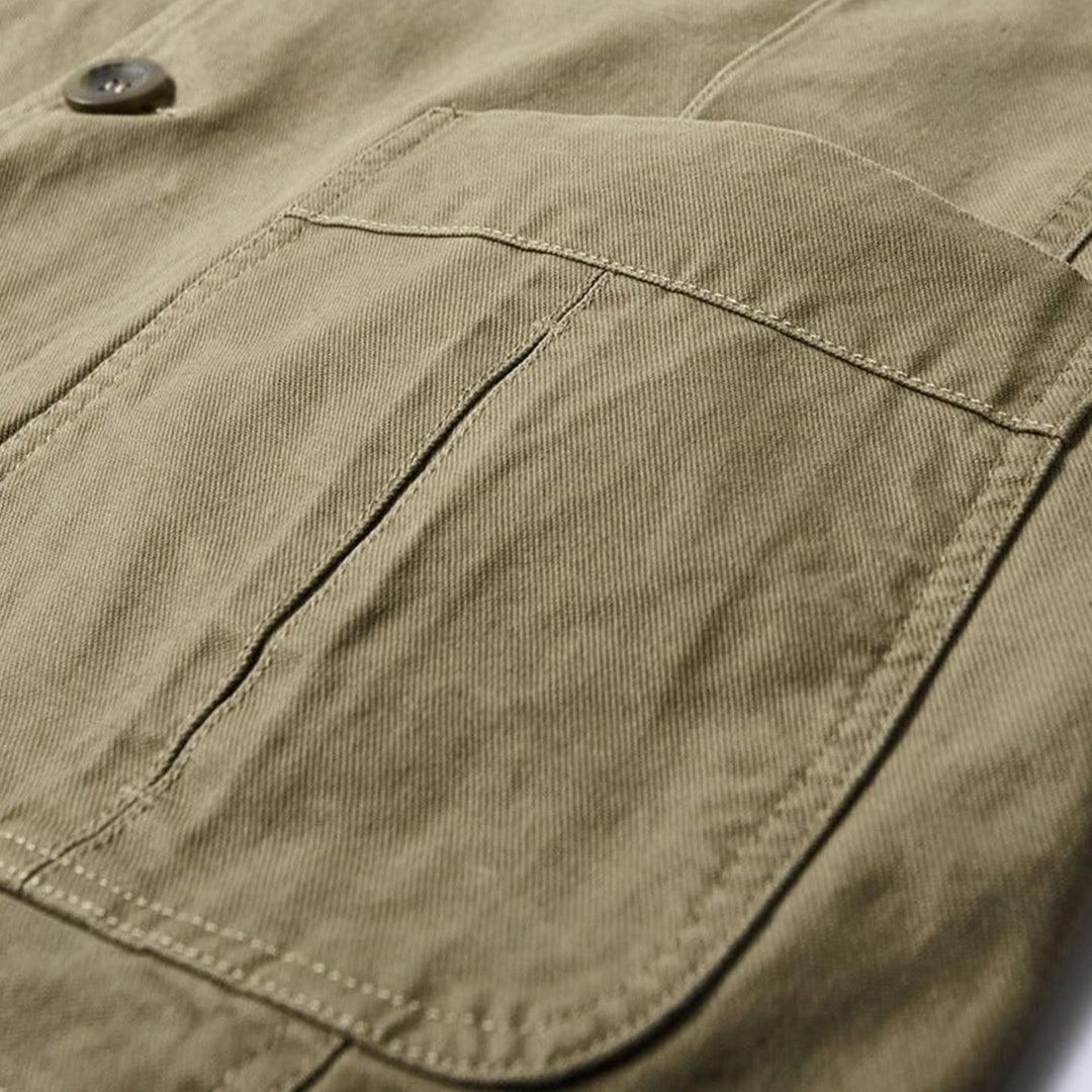 Men's Lightweight Cotton Slim-Fit Blazer Jacket Patch Pockets