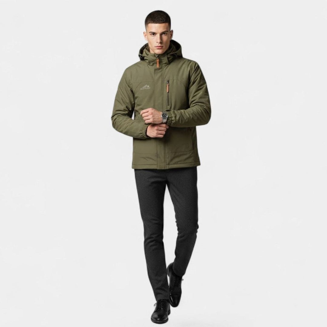 Men's Lightweight Hooded Loose-Fit Zip-Up Casual Jacket