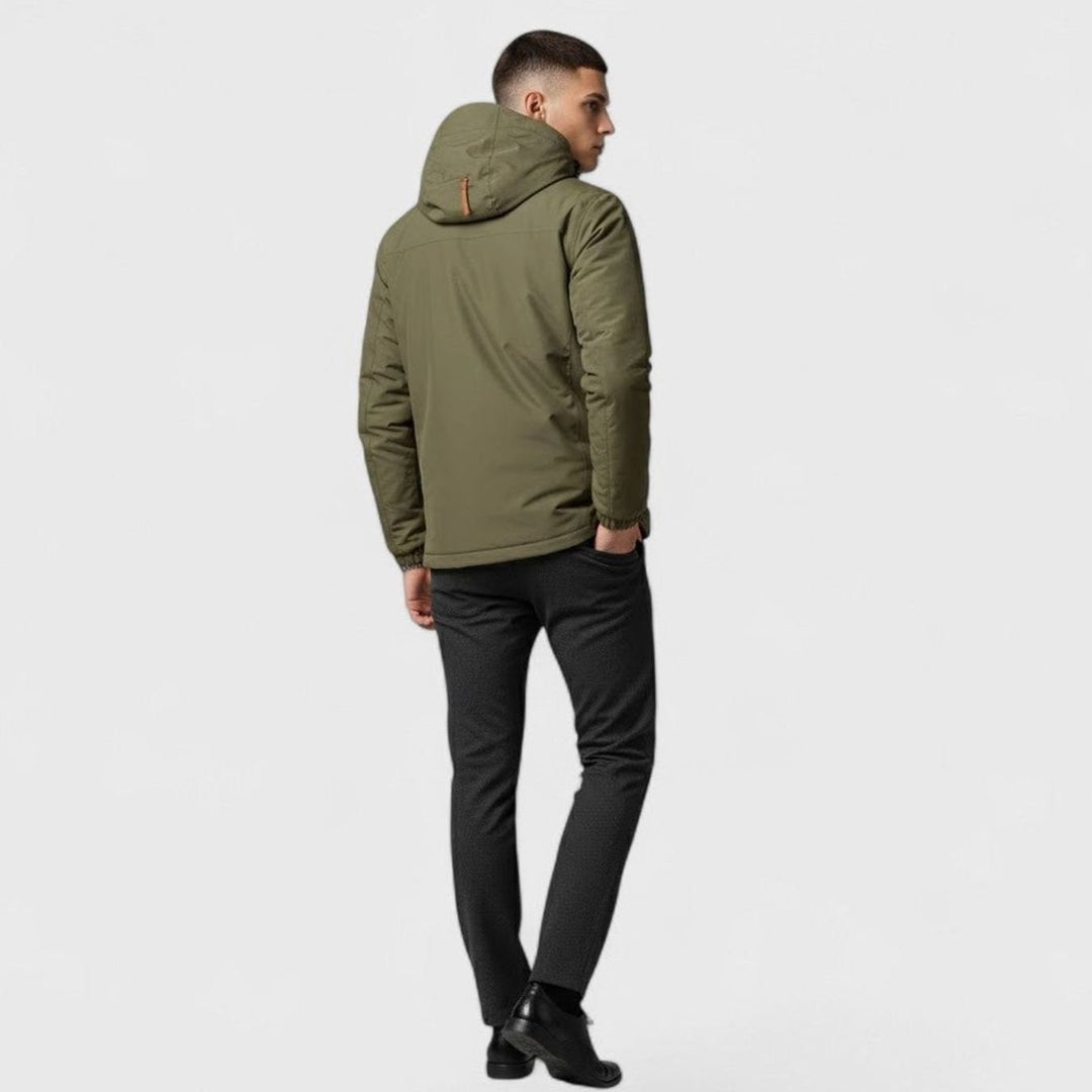 Men's Lightweight Hooded Loose-Fit Zip-Up Casual Jacket