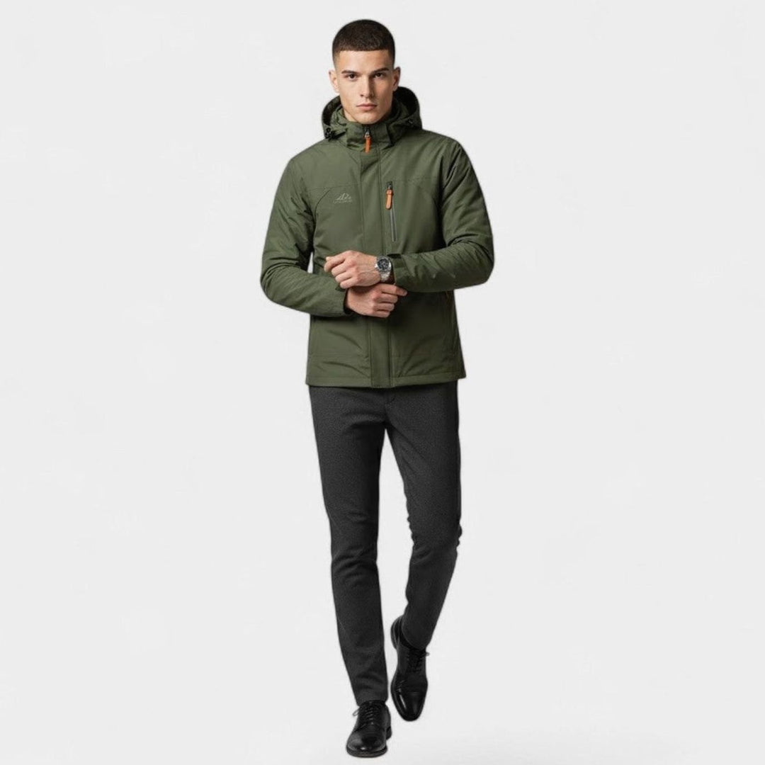 Men's Lightweight Hooded Loose-Fit Zip-Up Casual Jacket
