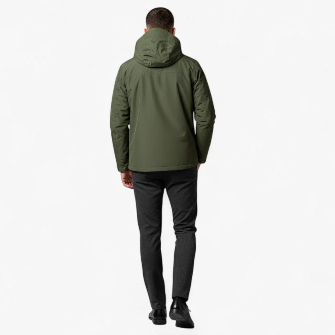 Men's Lightweight Hooded Loose-Fit Zip-Up Casual Jacket