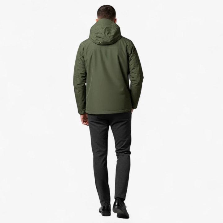 Men's Lightweight Hooded Loose-Fit Zip-Up Casual Jacket