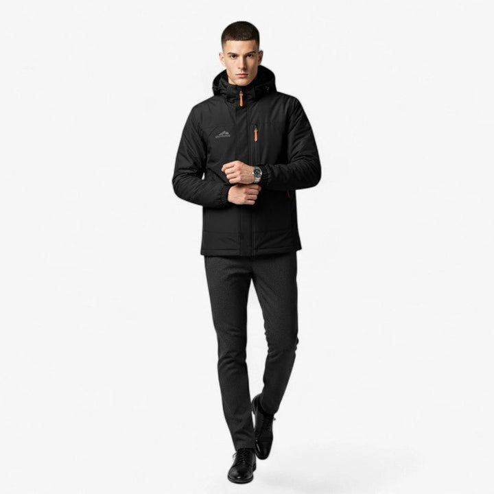 Men's Lightweight Hooded Loose-Fit Zip-Up Casual Jacket