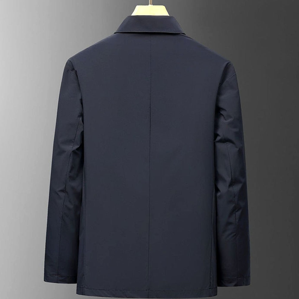 Men's Lightweight Stretch Unlined Two-Button Travel Blazer Jacket
