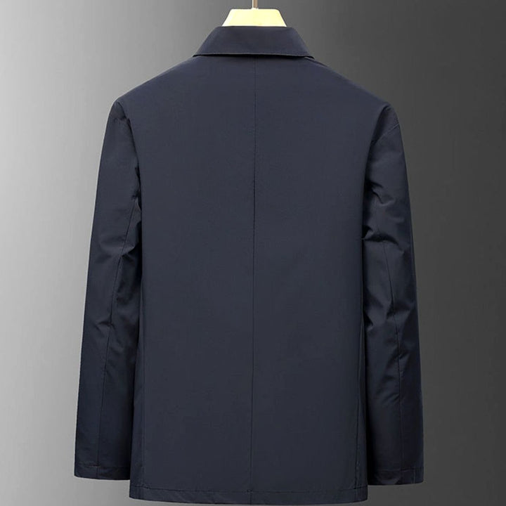 Men's Lightweight Stretch Unlined Two-Button Travel Blazer Jacket