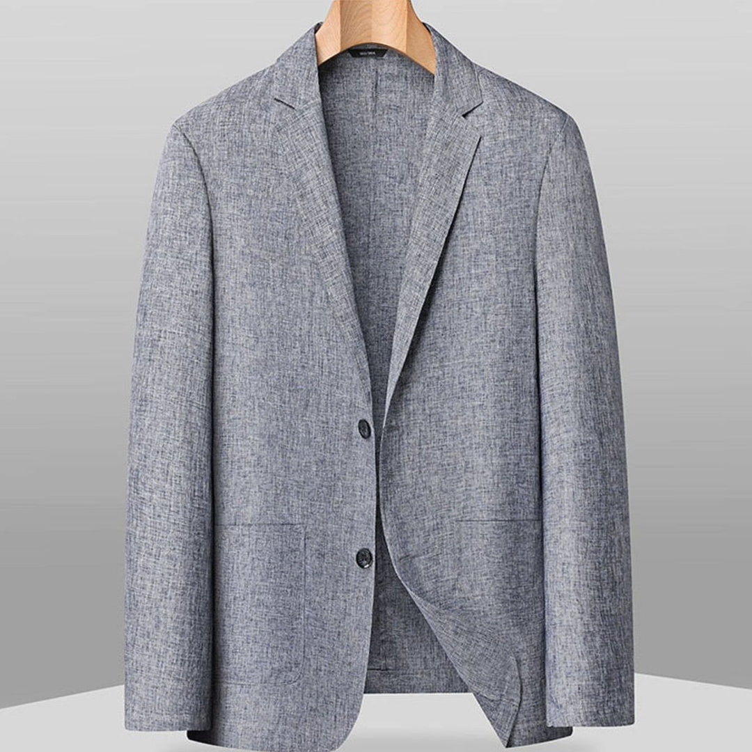 Men's Lightweight Unlined Two-Button Notch Lapel Blazer - Blue