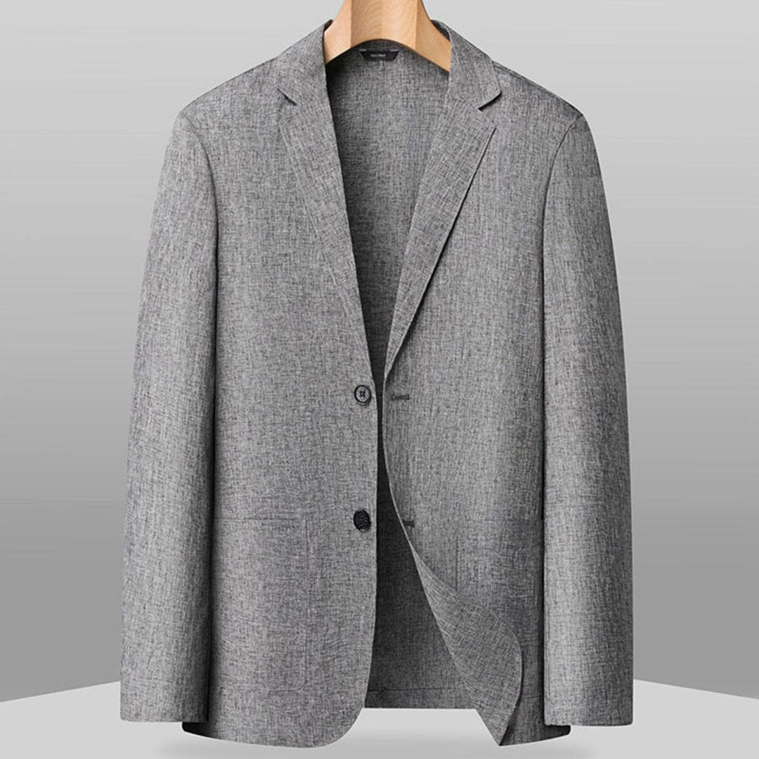 Men's Lightweight Unlined Two-Button Notch Lapel Blazer - Gray