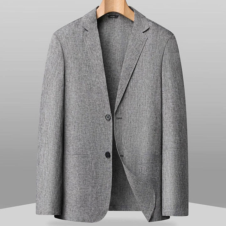 Men's Lightweight Unlined Two-Button Notch Lapel Blazer - Gray