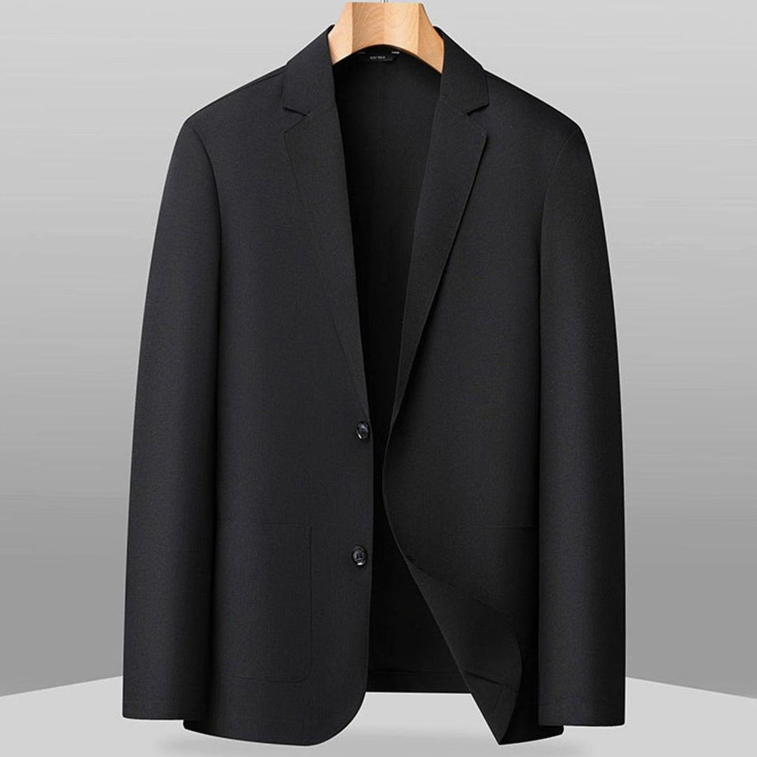 Men's Lightweight Unlined Two-Button Notch Lapel Blazer - Black
