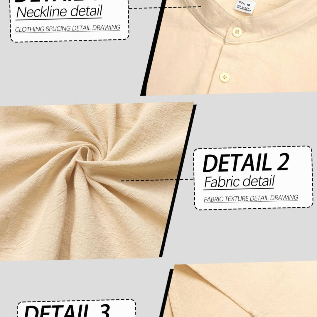 Men's Long Sleeve Cotton-Stretch Slim-Fit Henley Shirt