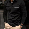 Daniel | Men's Long Sleeve Quarter-Zip Polo Shirt Chest Pocket