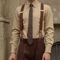 Ethan | Men's Long Sleeve Striped Button-Up Point Collar Shirt