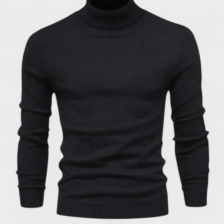 Men's Merino Wool Turtleneck Slim-Fit Pullover Sweater