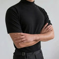 Samuel | Men's Mock Neck Short Sleeve Knit Shirt Slim Fit Tee
