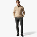 Alexander | Men's Old Money Cable-Knit Quarter-Zip Sweater