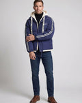 Nathan | Men's Padded Hooded Parka Striped Sleeve Winter Jacket