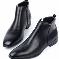 Oliver | Men's Pointed-Toe Side-Zip Faux Leather Chelsea Boots