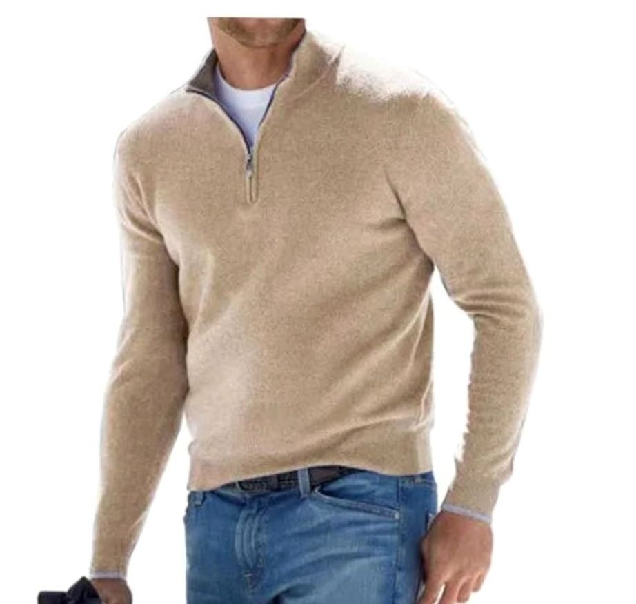 Men's Quarter-Zip Knit Pullover Sweater - 11