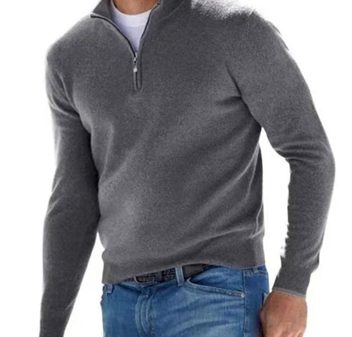 Men's Quarter-Zip Knit Pullover Sweater - 3