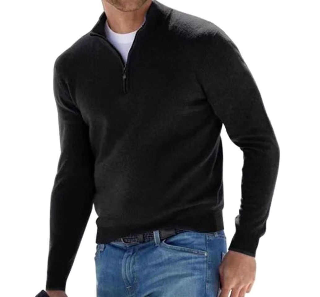 Men's Quarter-Zip Knit Pullover Sweater - 4