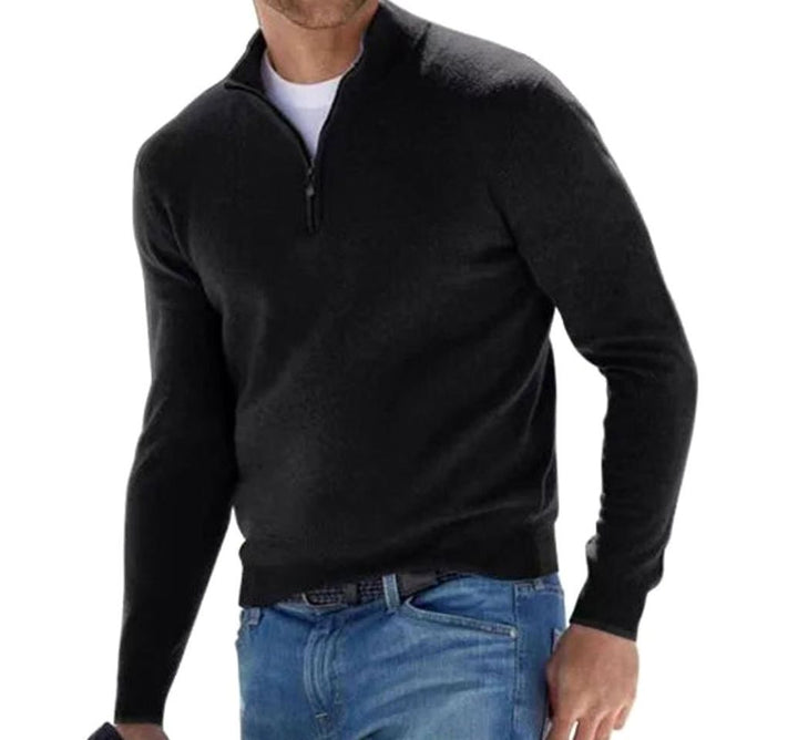 Men's Quarter-Zip Knit Pullover Sweater - 4