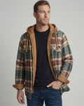 Nathan | Men's Quilted-Lined Hooded Flannel Shirt Jacket Plaid