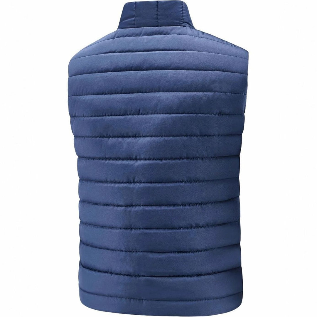 Men's Quilted Puffer Vest Stand-Collar Full-Zip Sleeveless Jacket