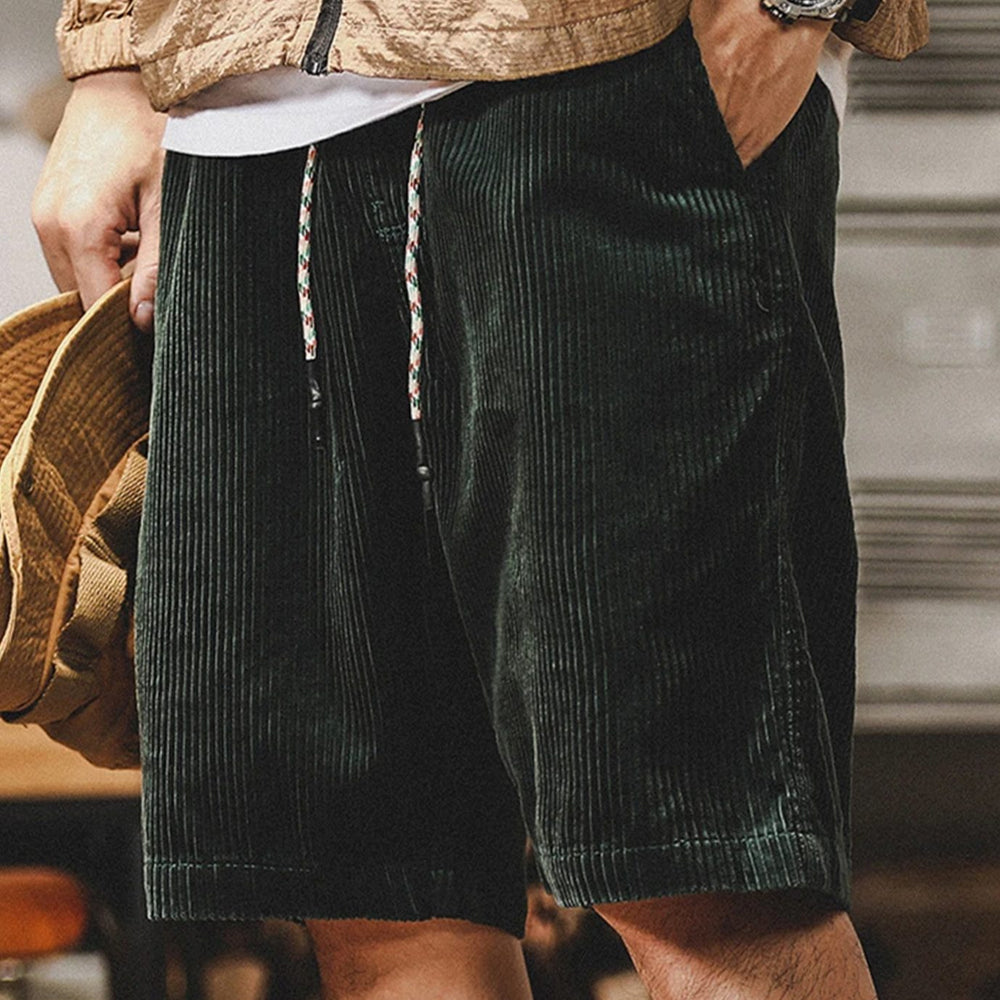 Men's Relaxed-Fit Corduroy Elastic-Waist Shorts