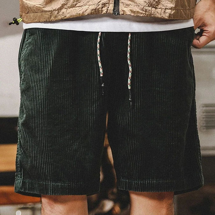 Men's Relaxed-Fit Corduroy Elastic-Waist Shorts